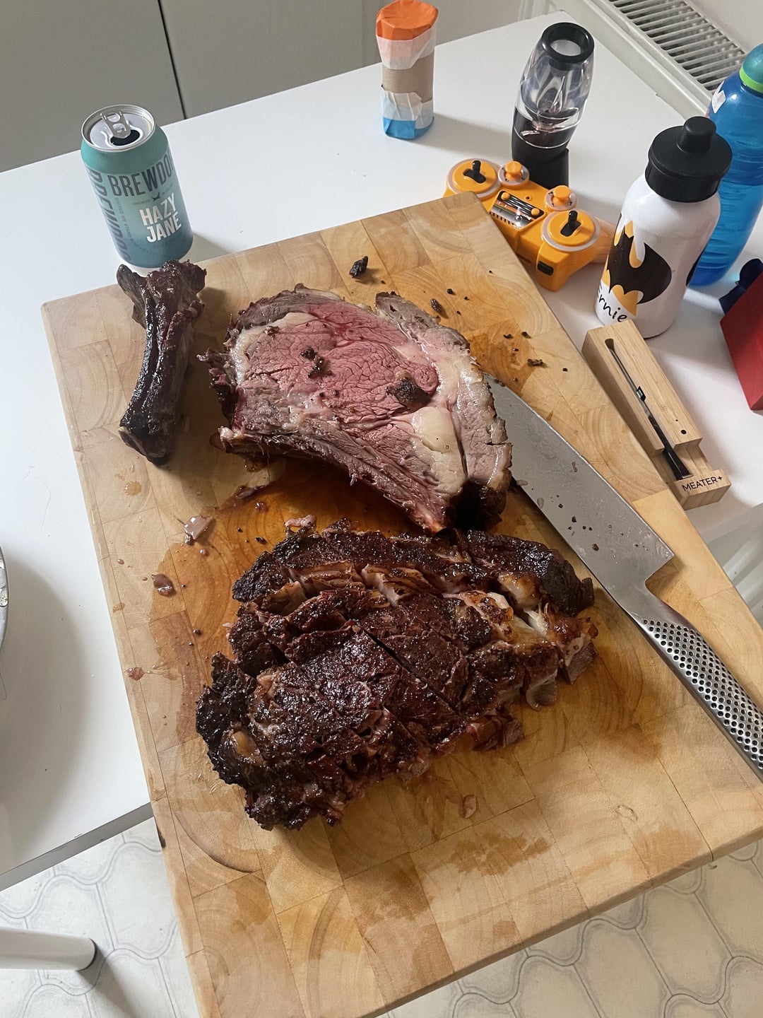 Cooked this rib roast on a Kamado last night Dining and Cooking