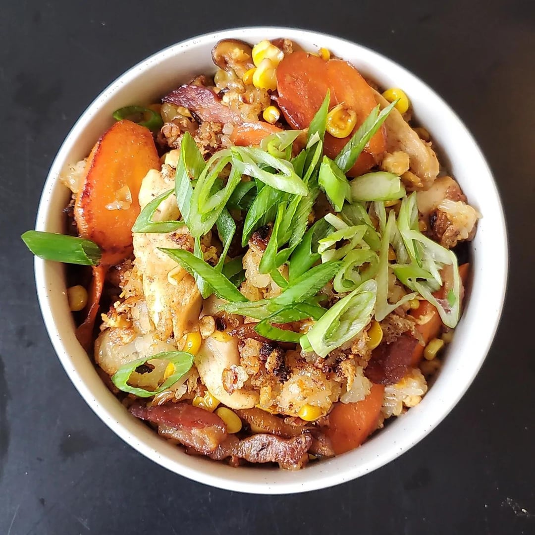 [Homemade] Chicken and bacon fried rice Dining and Cooking