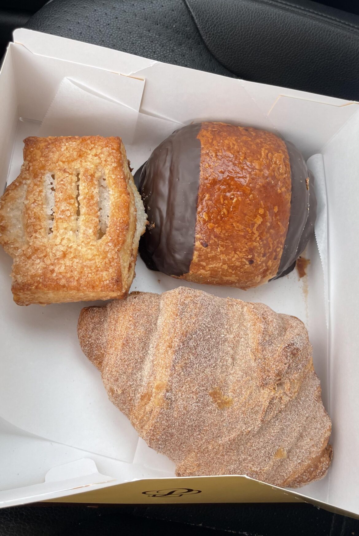 My Porto’s order coconut strudel, chocolate croissant, and their new churro croissant!