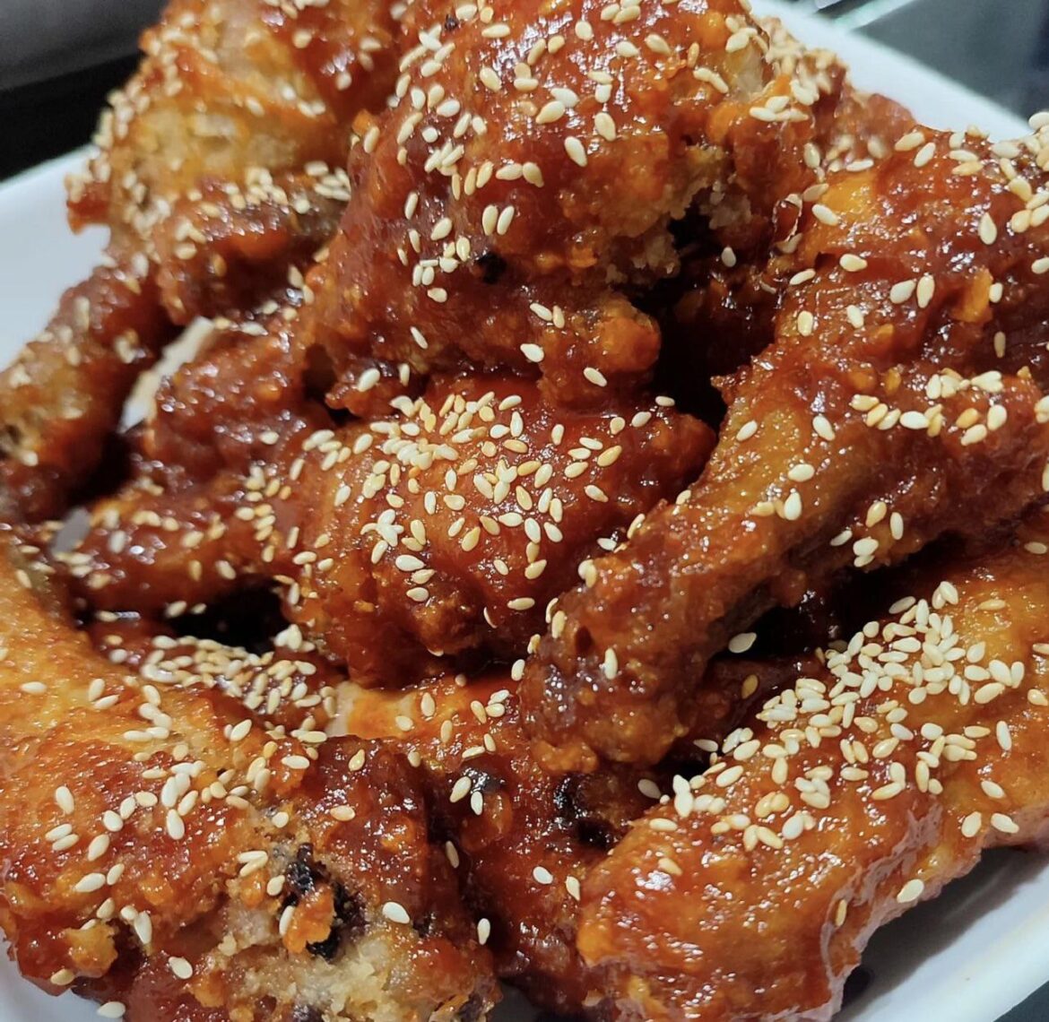 Korean sweet spicy gochujang fried chicken