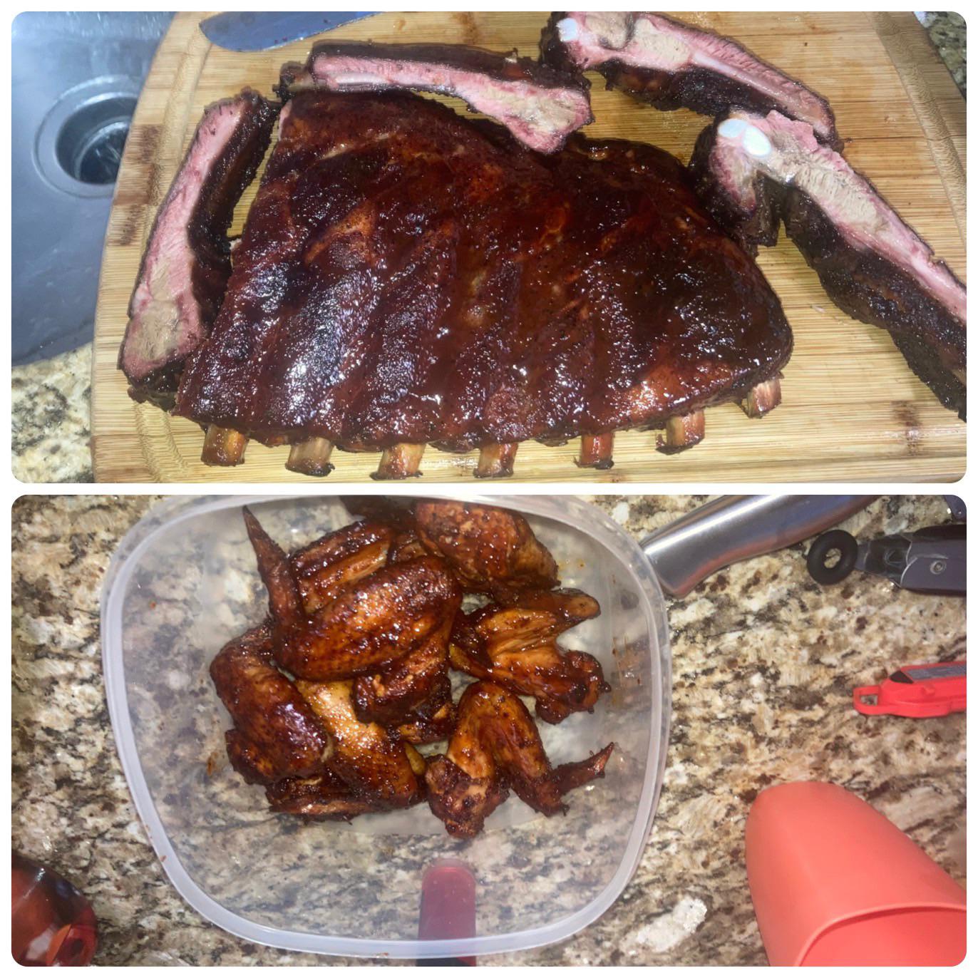 Ribnificent and finger licken Jack Daniels ribs and chicken Dining