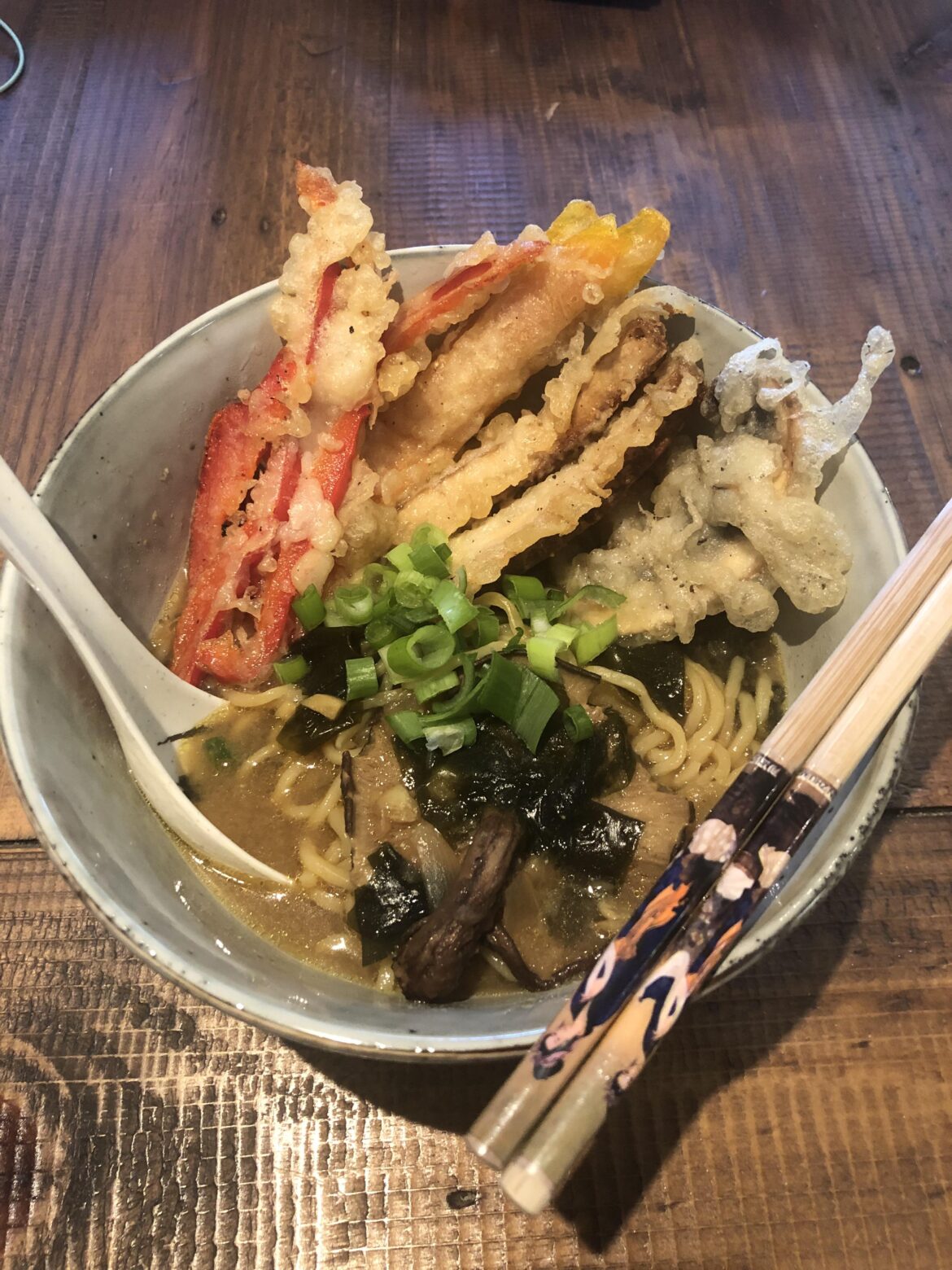 Shiitake Ramen with Tempura Vegetables