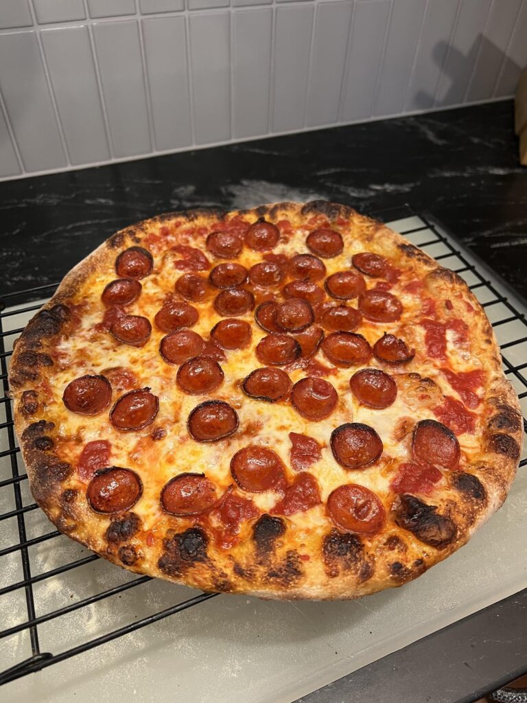 A couple recent poolish pizzas