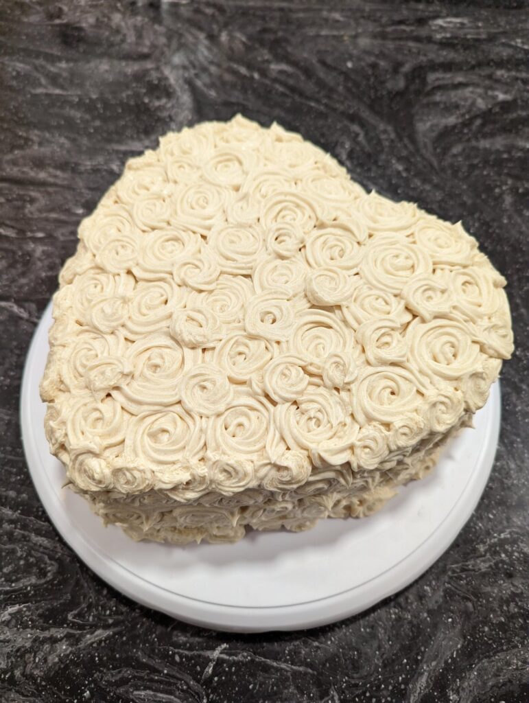 First time using Ermine frosting - Romantic Red Velvet cake