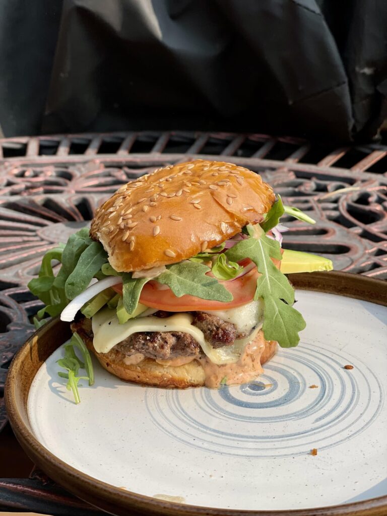 Grass fed wagyu double smash burger