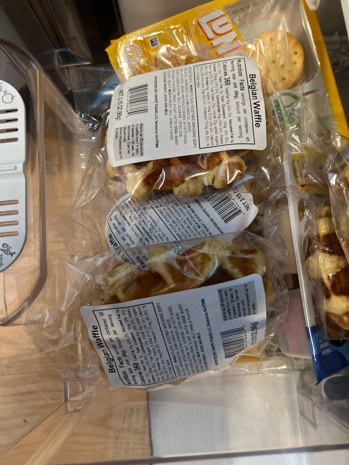 Are you supposed to freeze the Belgian waffles or refrigerate?