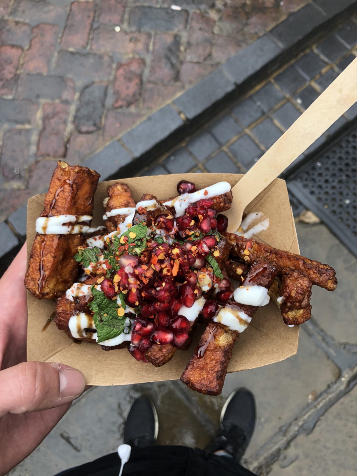 Halloumi fries with pomegranate I got in London