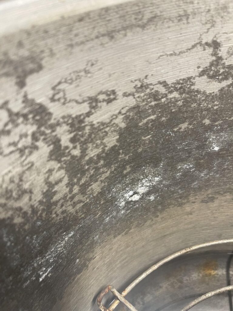 Pitting in sides of all American pressure canner