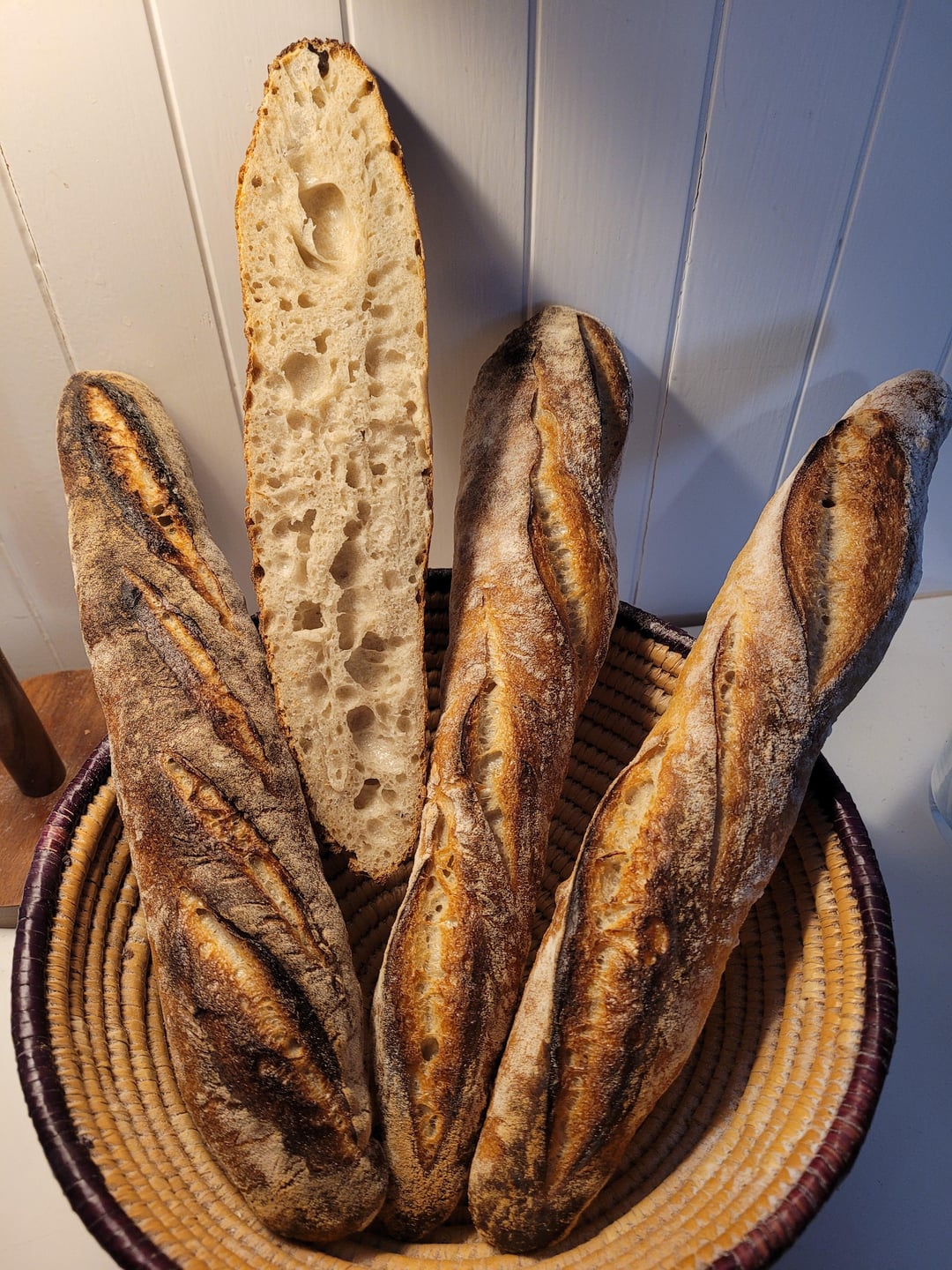 Sourdough baguettes Why does it look like that on the bottom (3rd