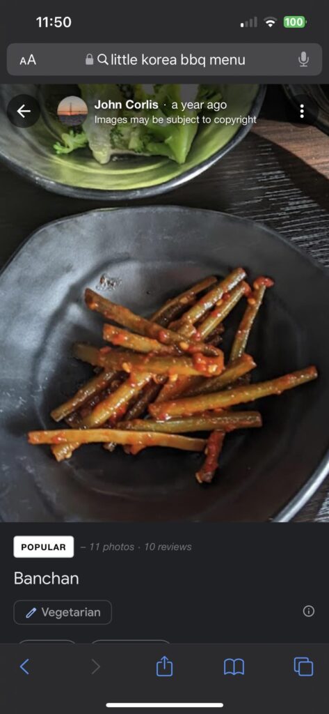 I went to New Orleans, and had this Banchan, im wondering what’s it called?? It was like a crunchy kimchi stem.