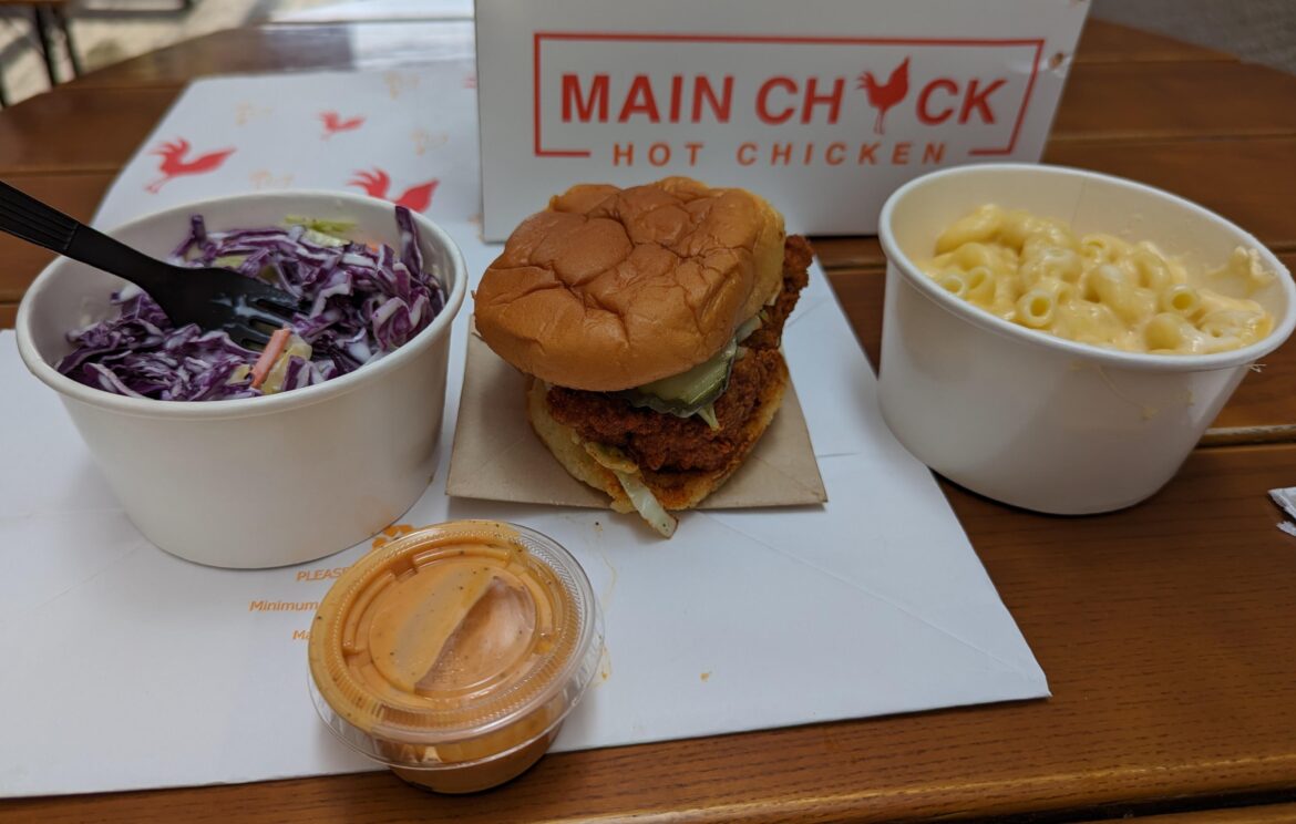 Spicy chicken sandwich at Main Chick
