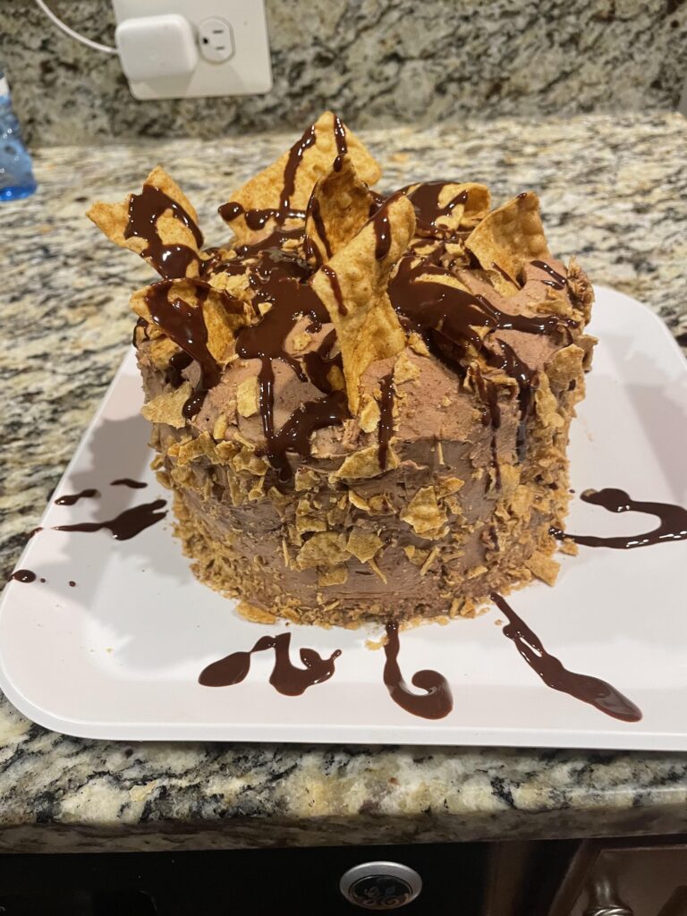 Topped Me This one almost killed me. Brown butter cinnamon cake with walnut white ...