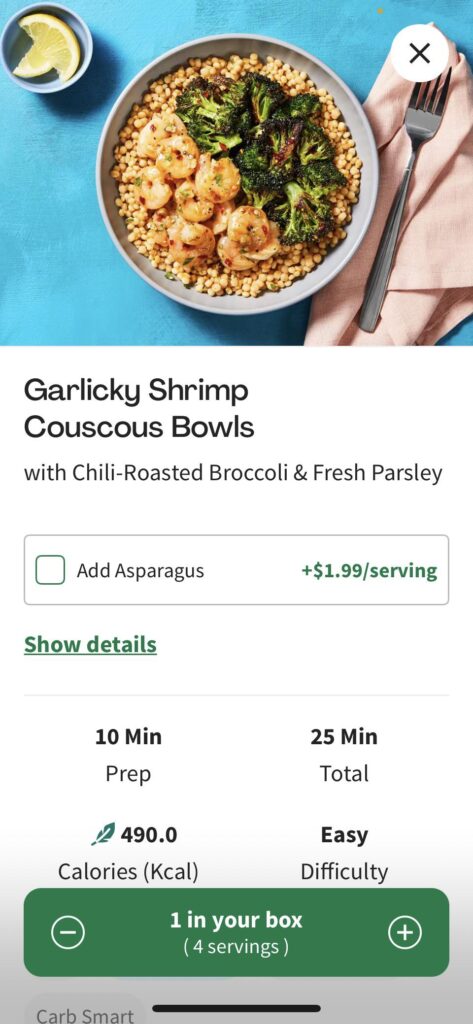 Garlicky Shrimp bowl