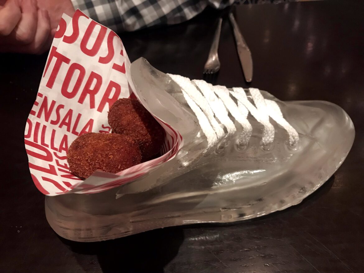 Fritters in a shoe in Vegas
