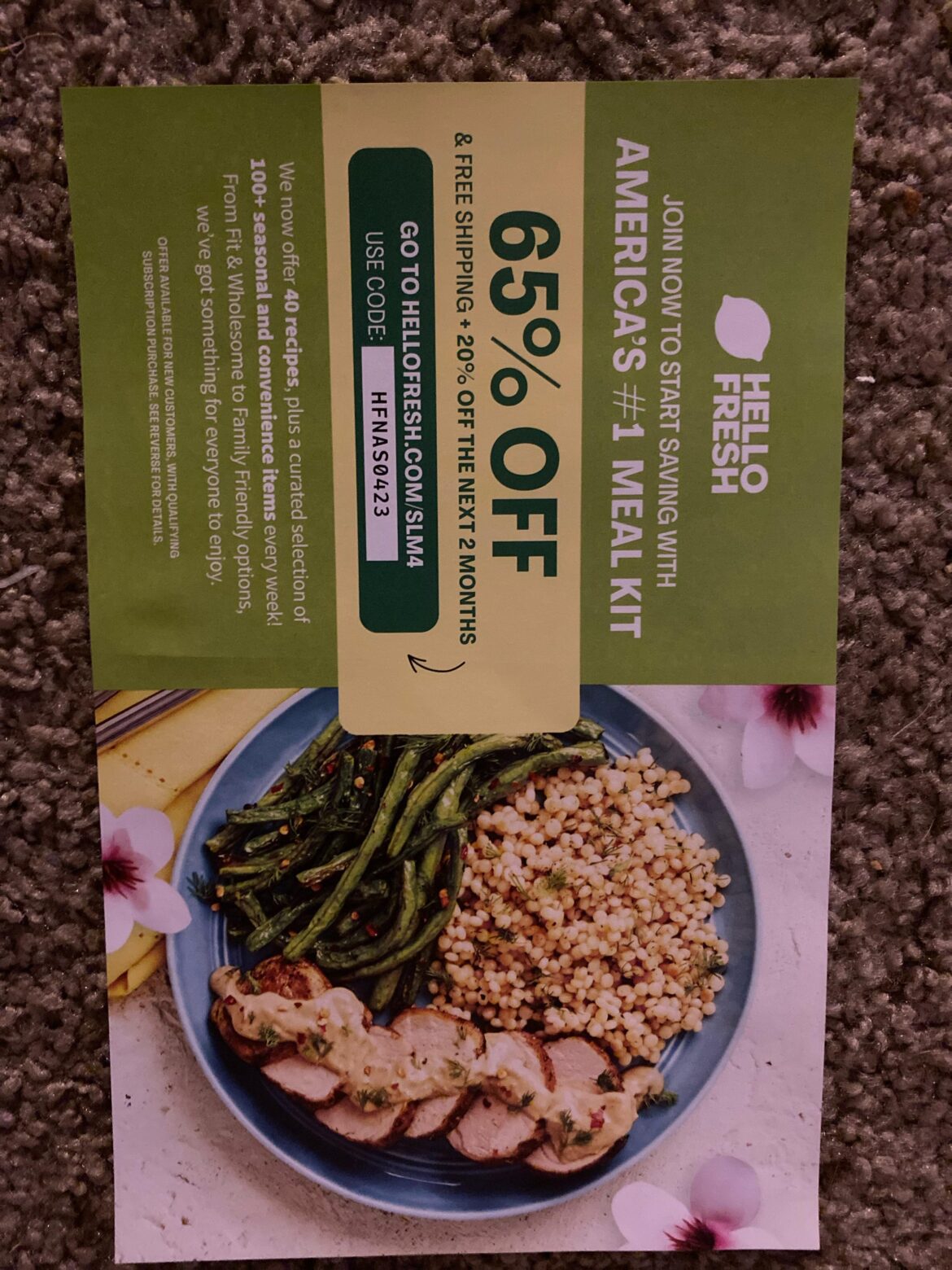 Hellofresh code.