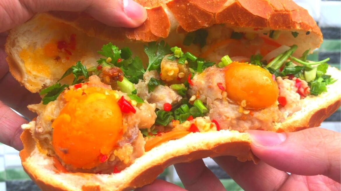 Amazing Banh Mi with Salted Egg Shumai in Vietnam