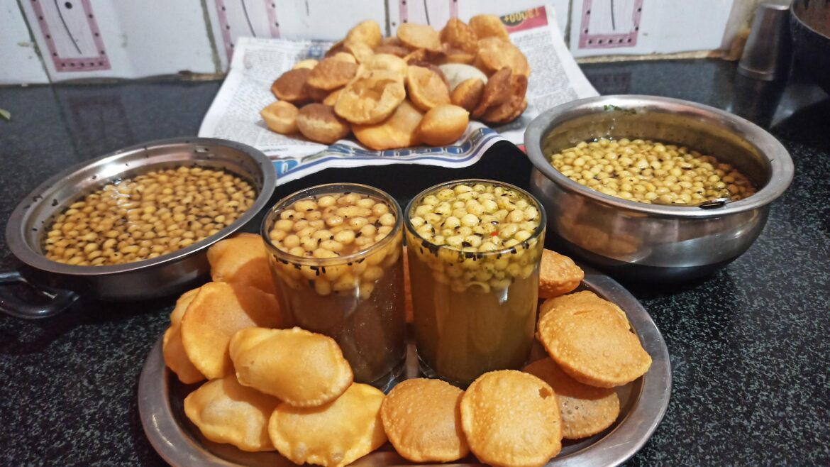 Indian dish: Gol gappe / pani puri / pani patashe just few of the names of one of the tastiest street food out there with recipe as old as the events of the longest mahakavya(great collection of poetry) mahabharata.