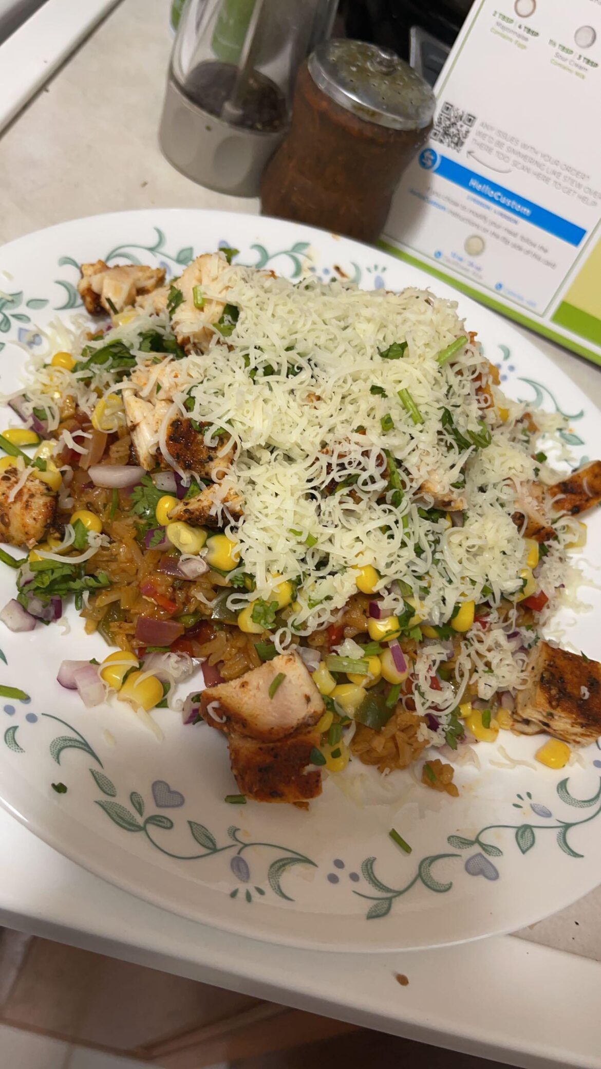 peruvian spiced chicken with personal customizations (see text)