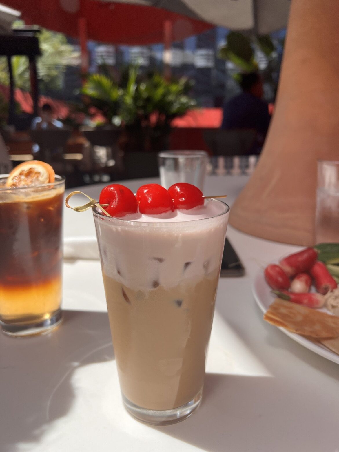 Cherry foam cold brew @ Meyers Manx Cafe, Petersen Museum