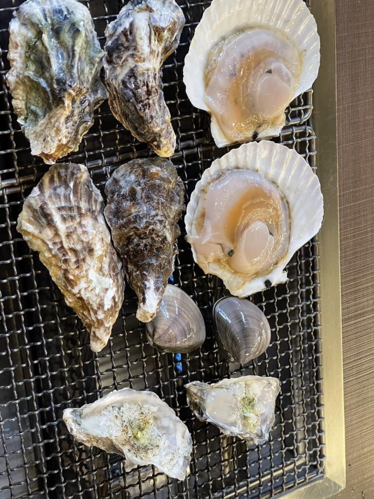 Grilling Freshly Caught Shellfish (Toyama, Japan)
