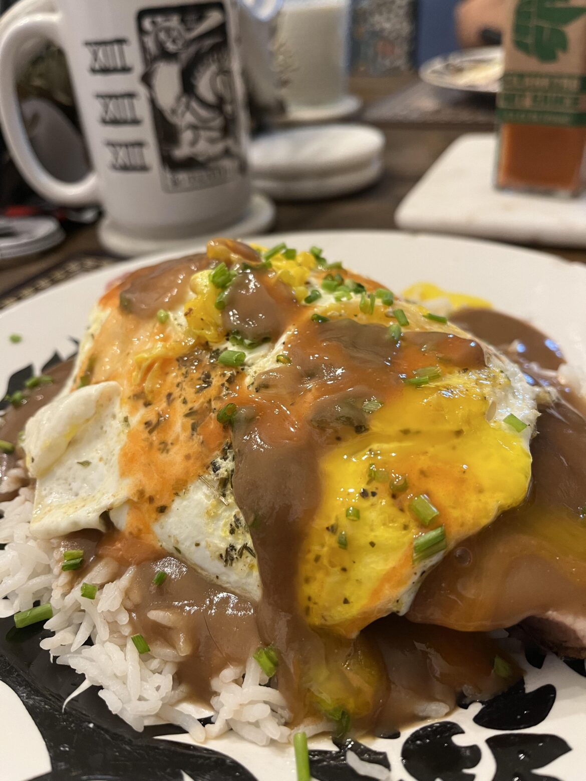 Loco moco with leftover prime rib