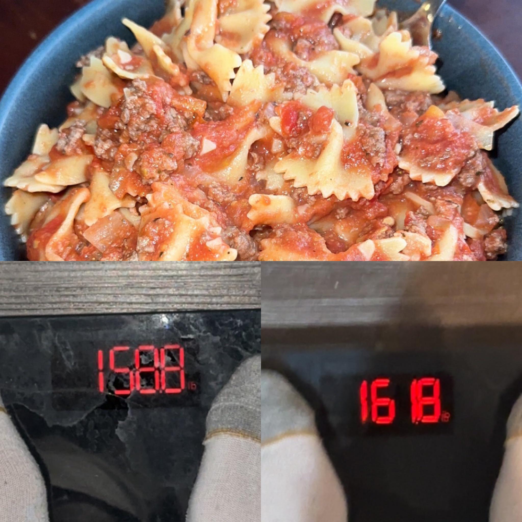 I ate 3 pounds of pasta and became 1.855 percent pasta Dining and Cooking