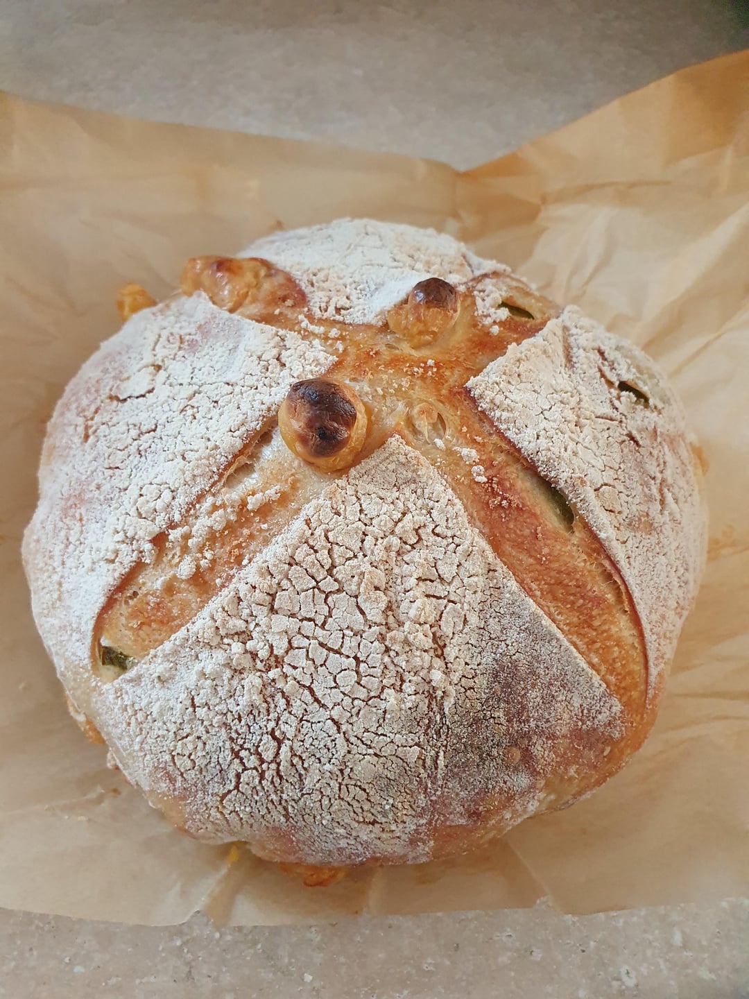 Cheese and Jalapeño Sourdough Dining and Cooking