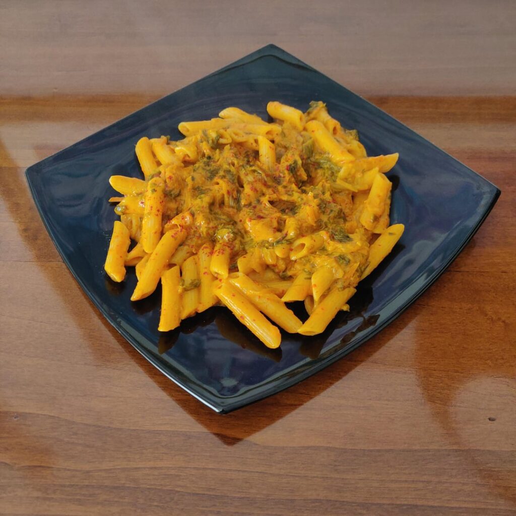 Kimchi carbonara (homemade kimchi and fancy pasta)