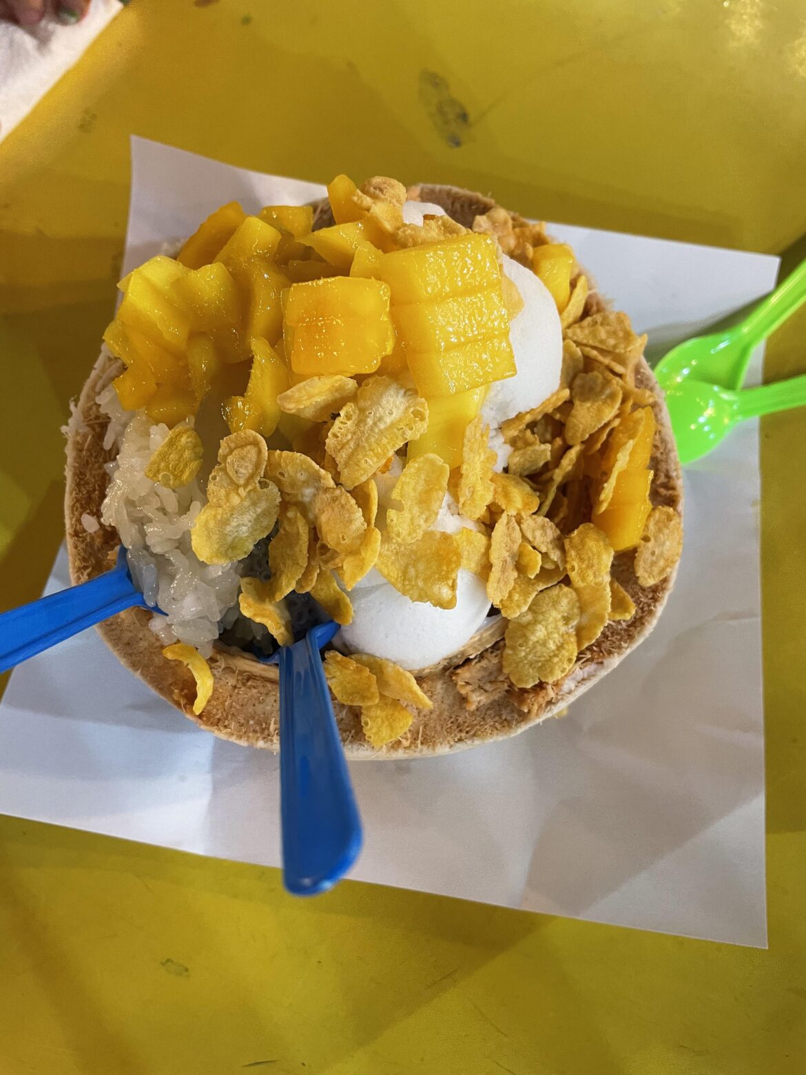 Coconut ice cream in Thailand