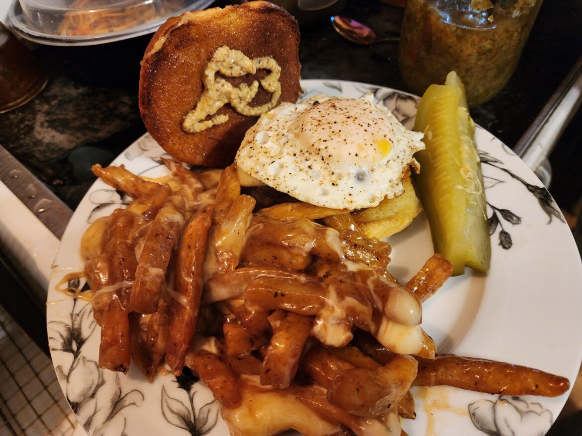 Not fancy but super delicious egg on a burger