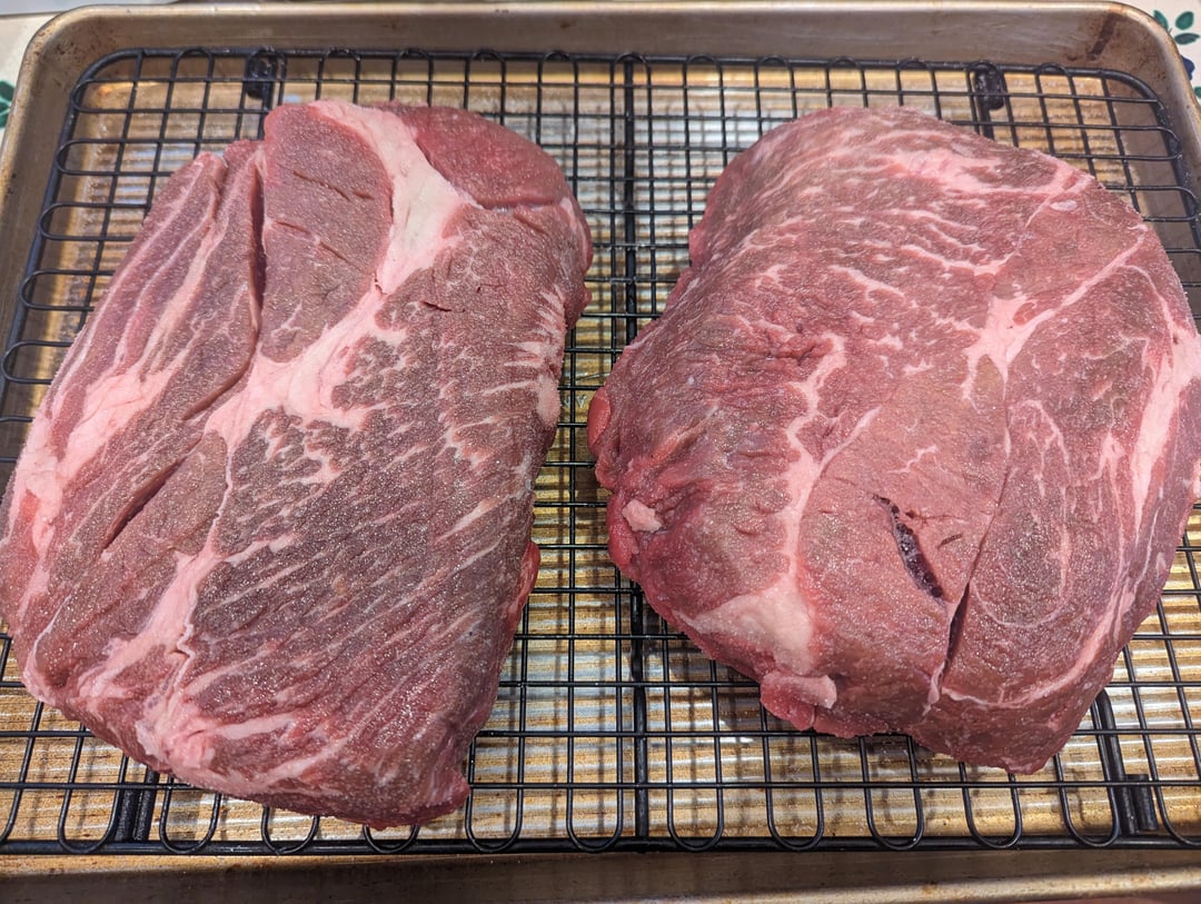 Smoked beef chuck roast, pulled for tacos Dining and Cooking