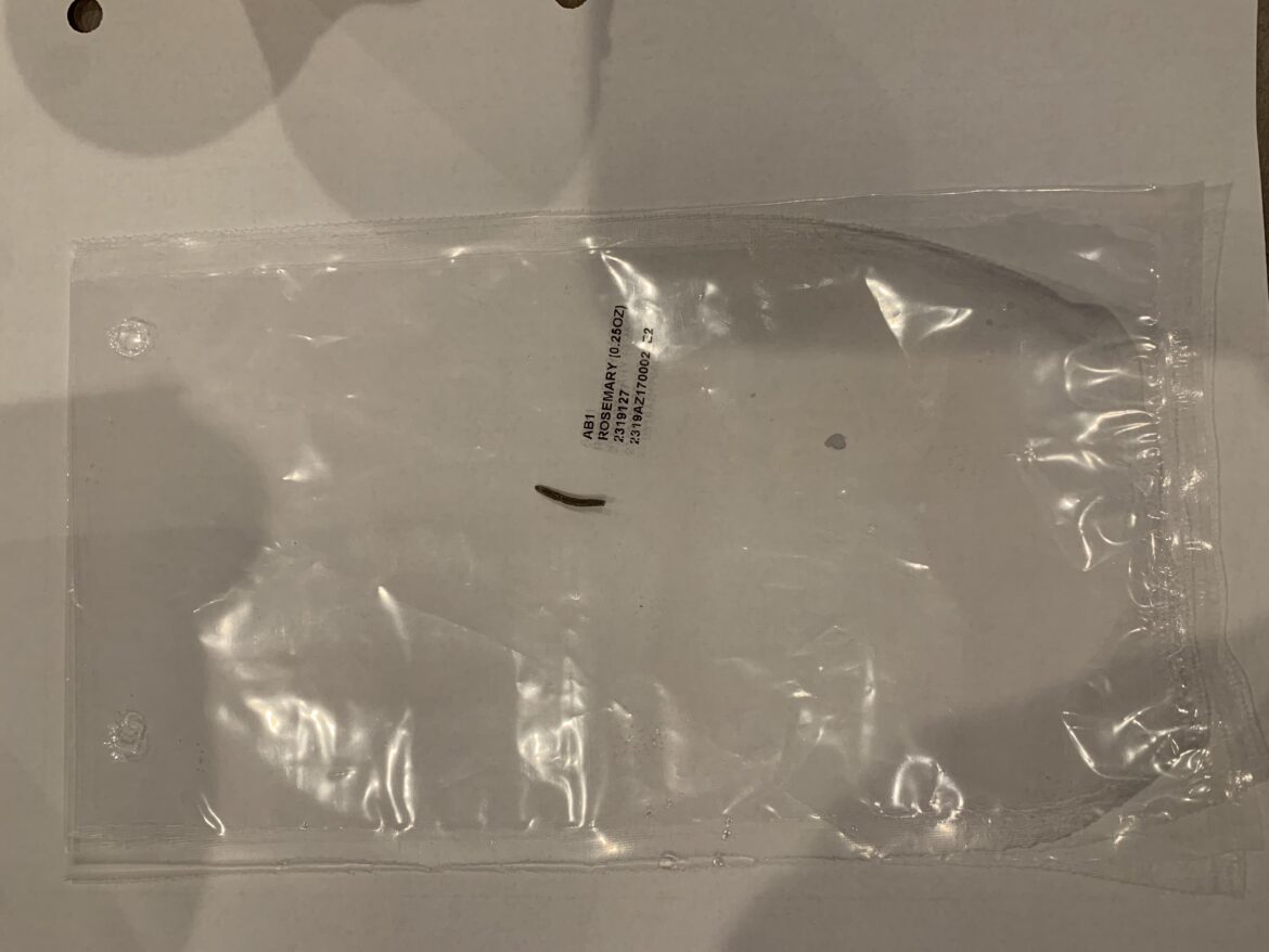 Ladies and gentlemen, I bring you the rosemary included with my meal