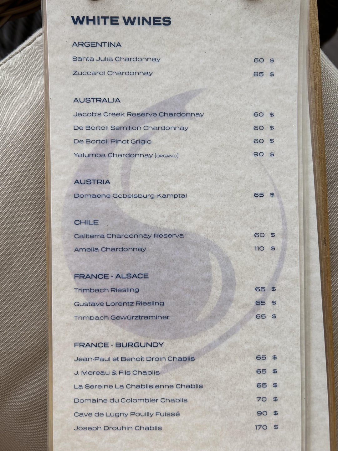 Drinking and Diving Dive boat wine menu challenge Dining and Cooking