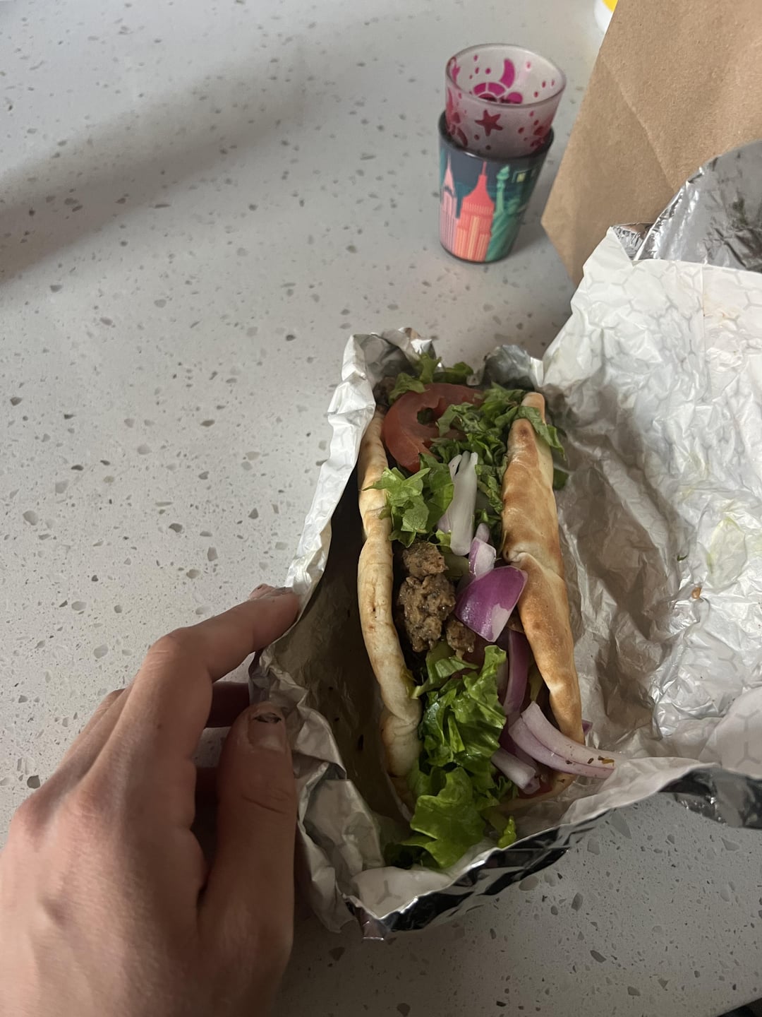 Calories in this vegan seitan “gyro”? Dining and Cooking