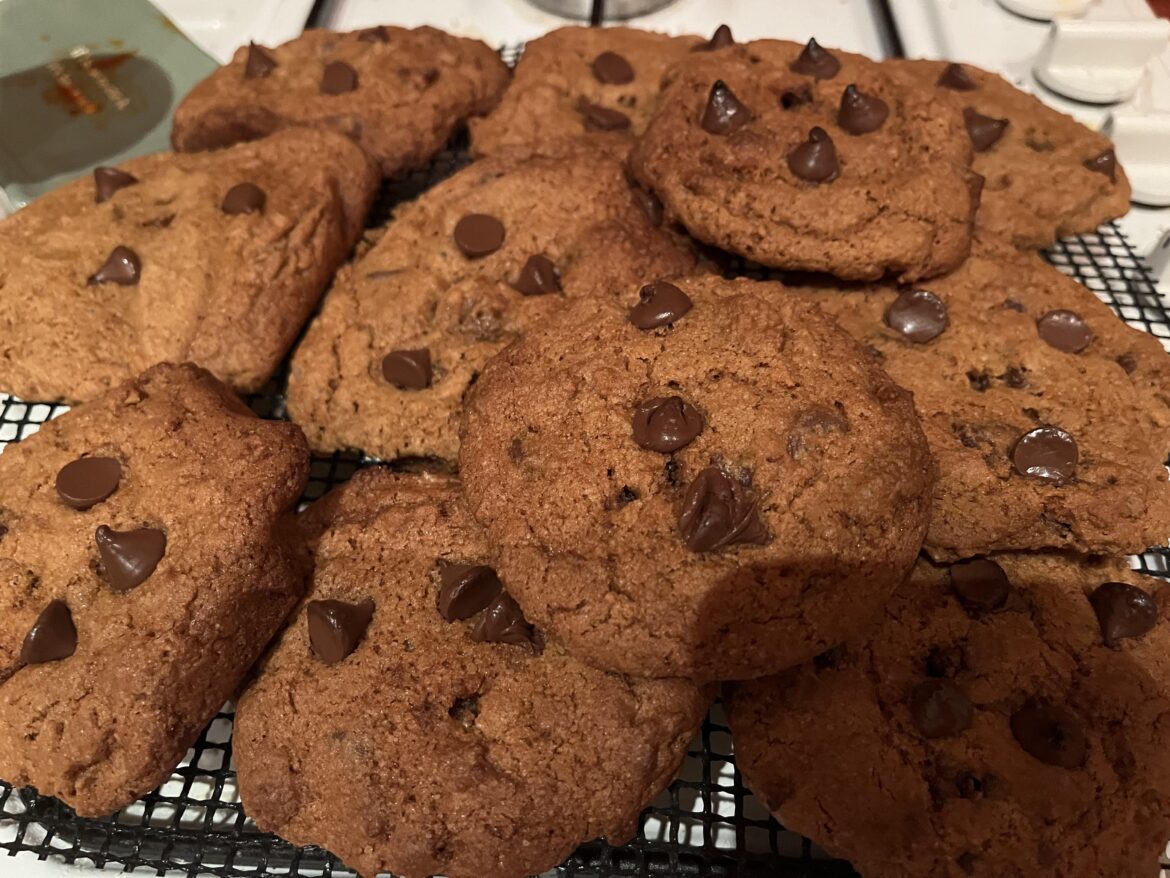 Red bean choc chip cookies