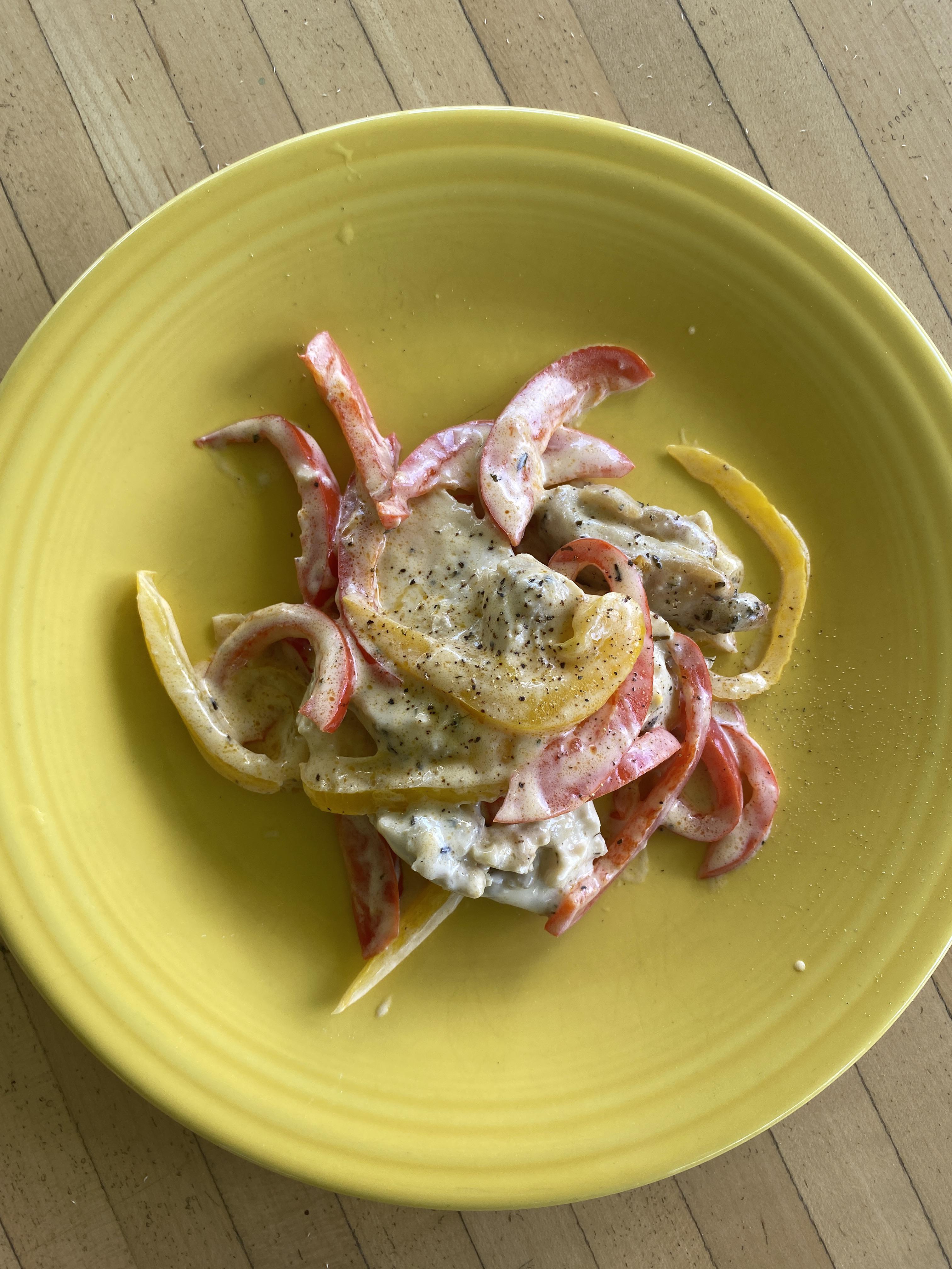 Bell Pepper Chicken Alfredo Dining and Cooking