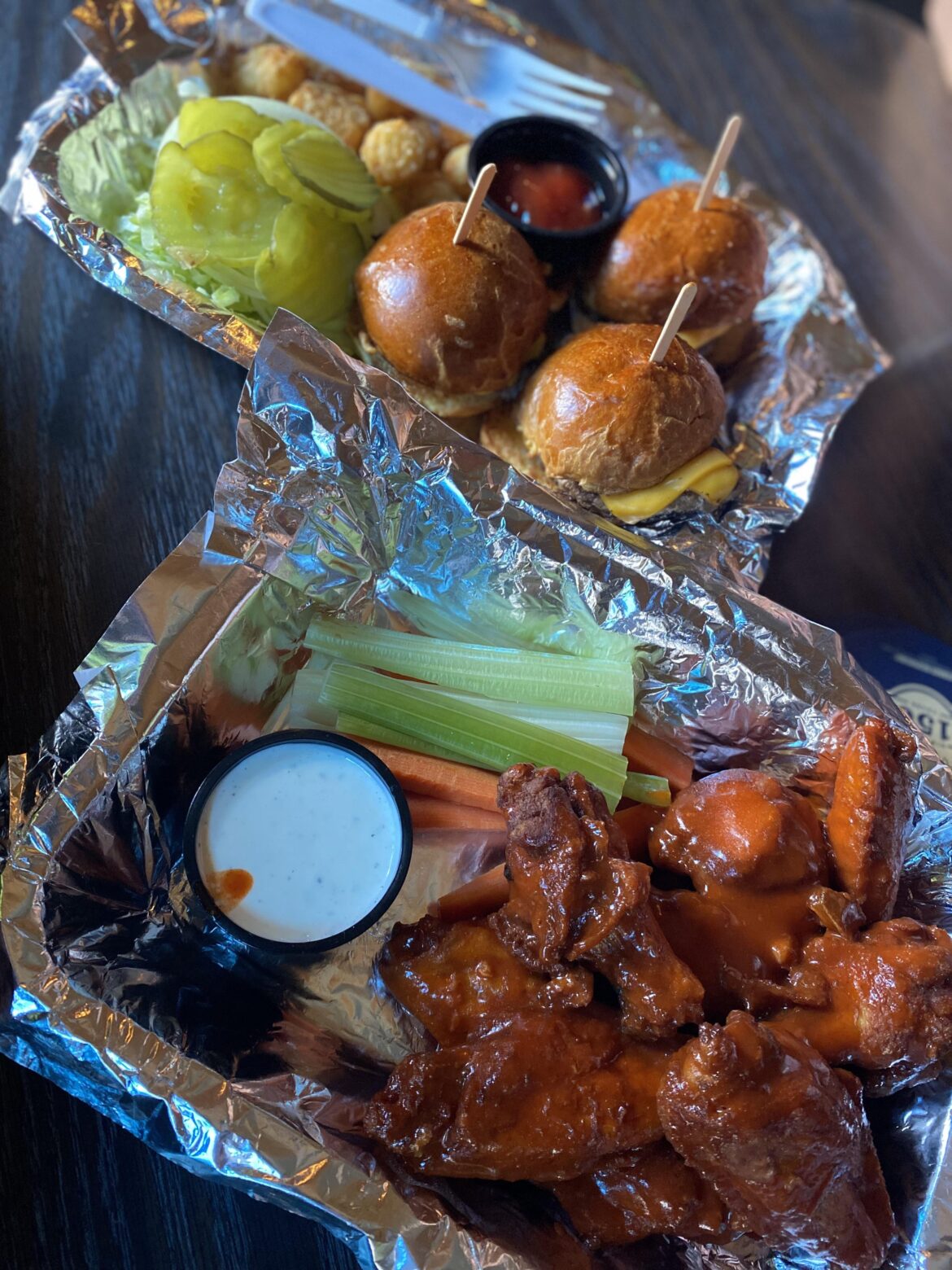 Sliders and wings. The Hanger