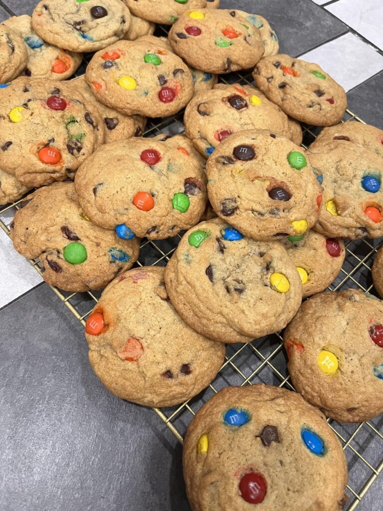 M&M cookies.. baked them for my daughter’s teachers end of year goodie bag..