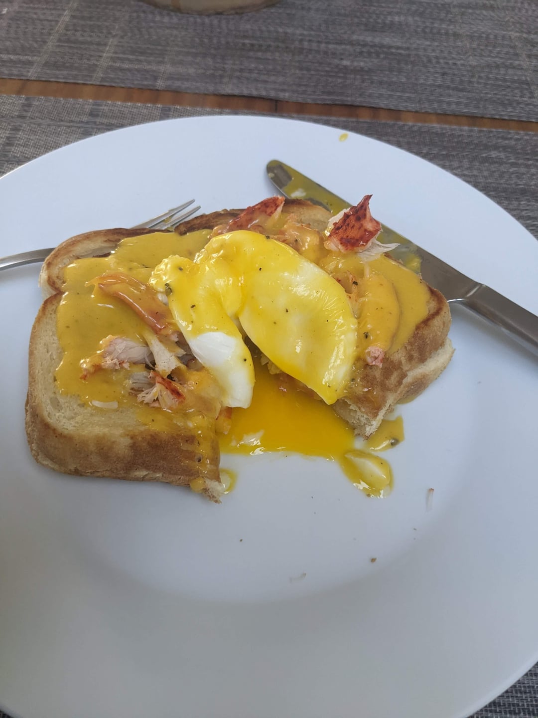 Lobster Eggs Benedict on grilled cheese Dining and Cooking