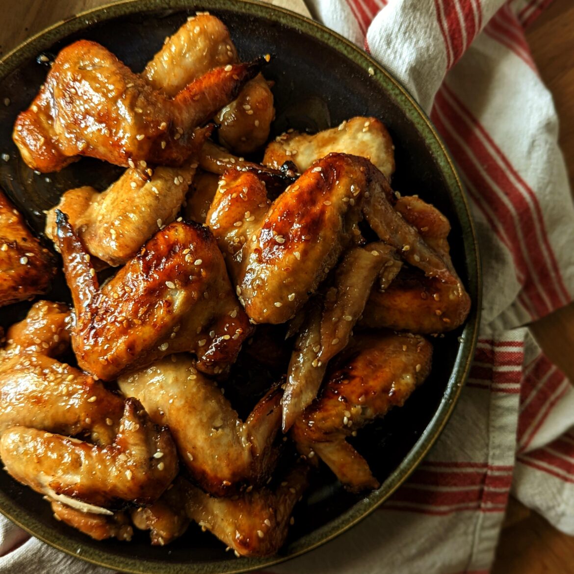 Homemade Honey and Lemon Sticky Chicken wings