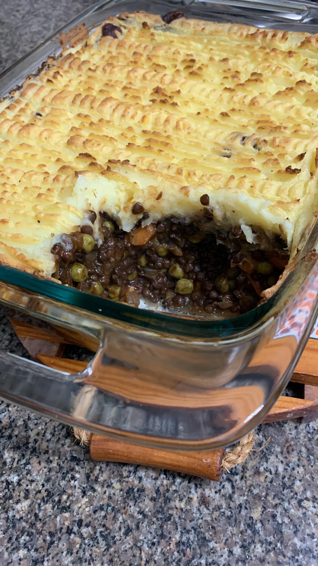 Lentils shepherd’s pie Dining and Cooking