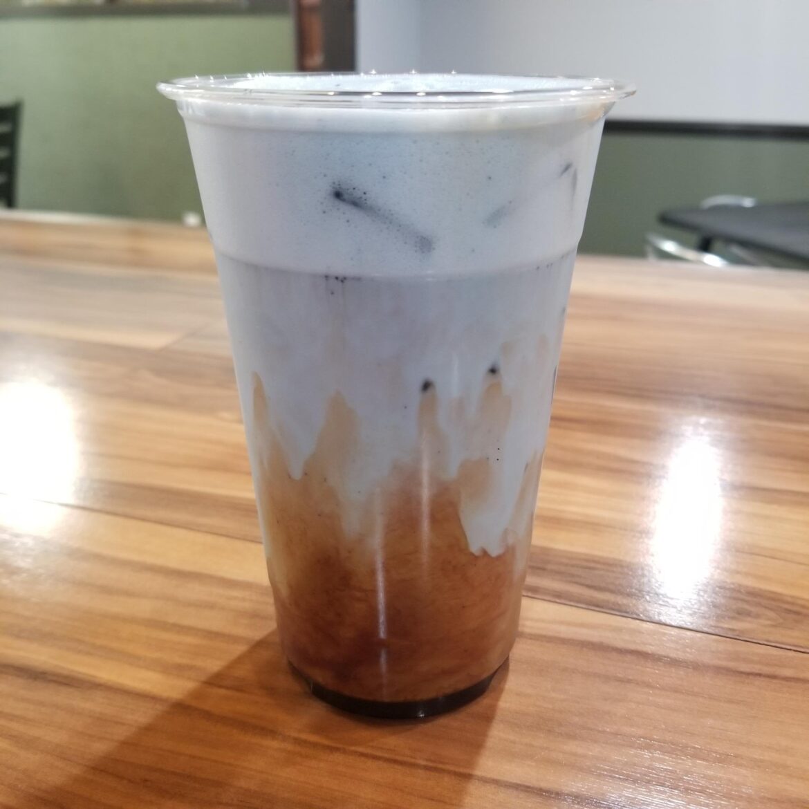 Butterfly pea flower iced latte
