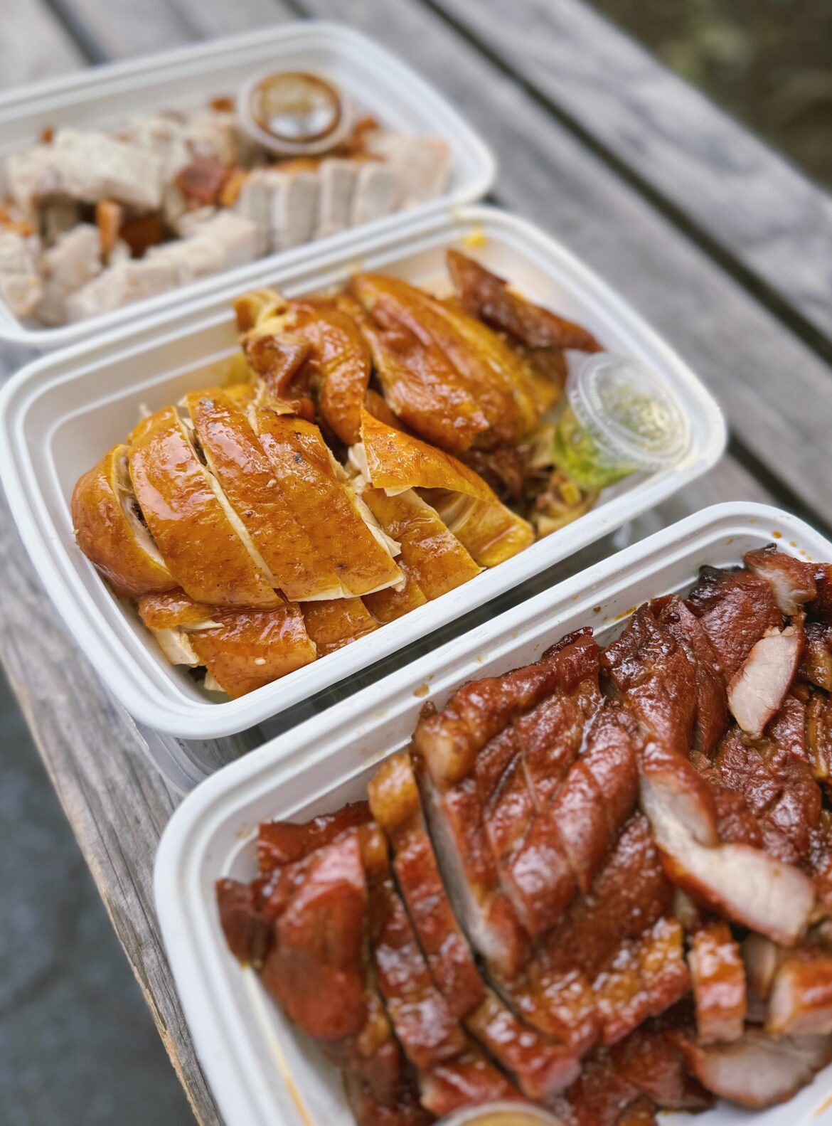 [I ate] Chinese bbq pork, soy sauce chicken, crispy roast pork