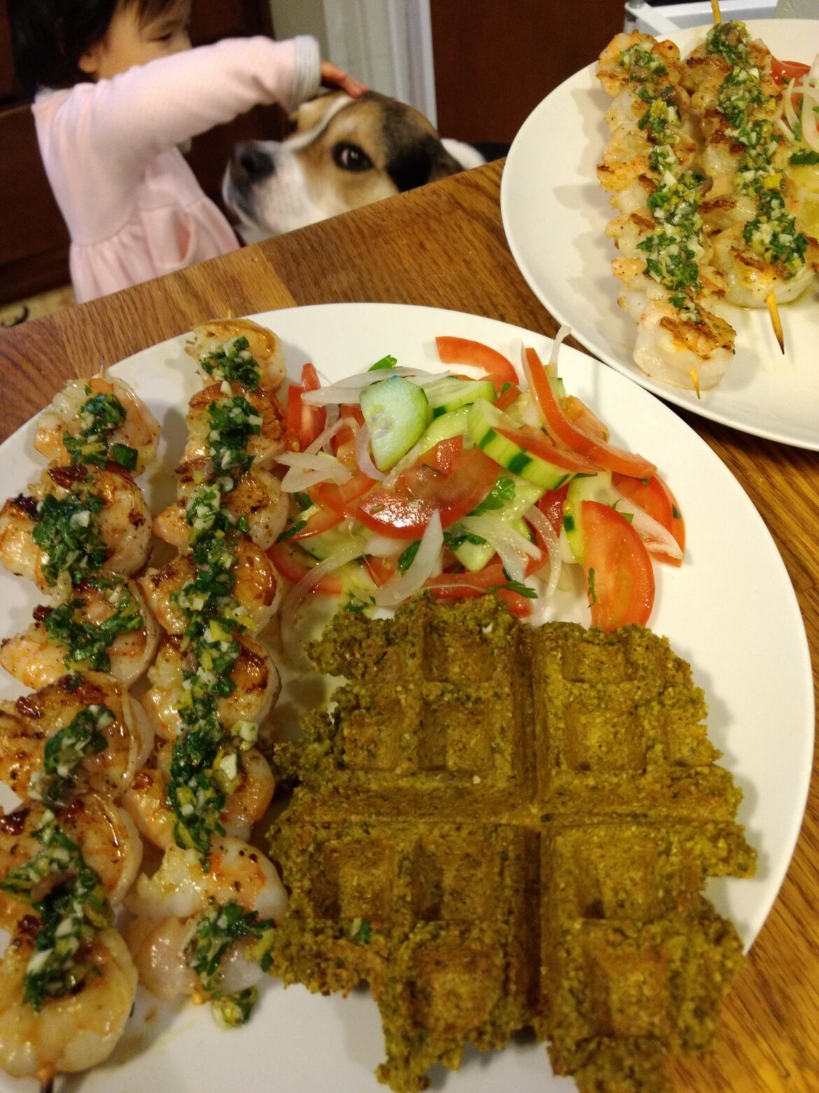 Cook falafel in a waffle maker