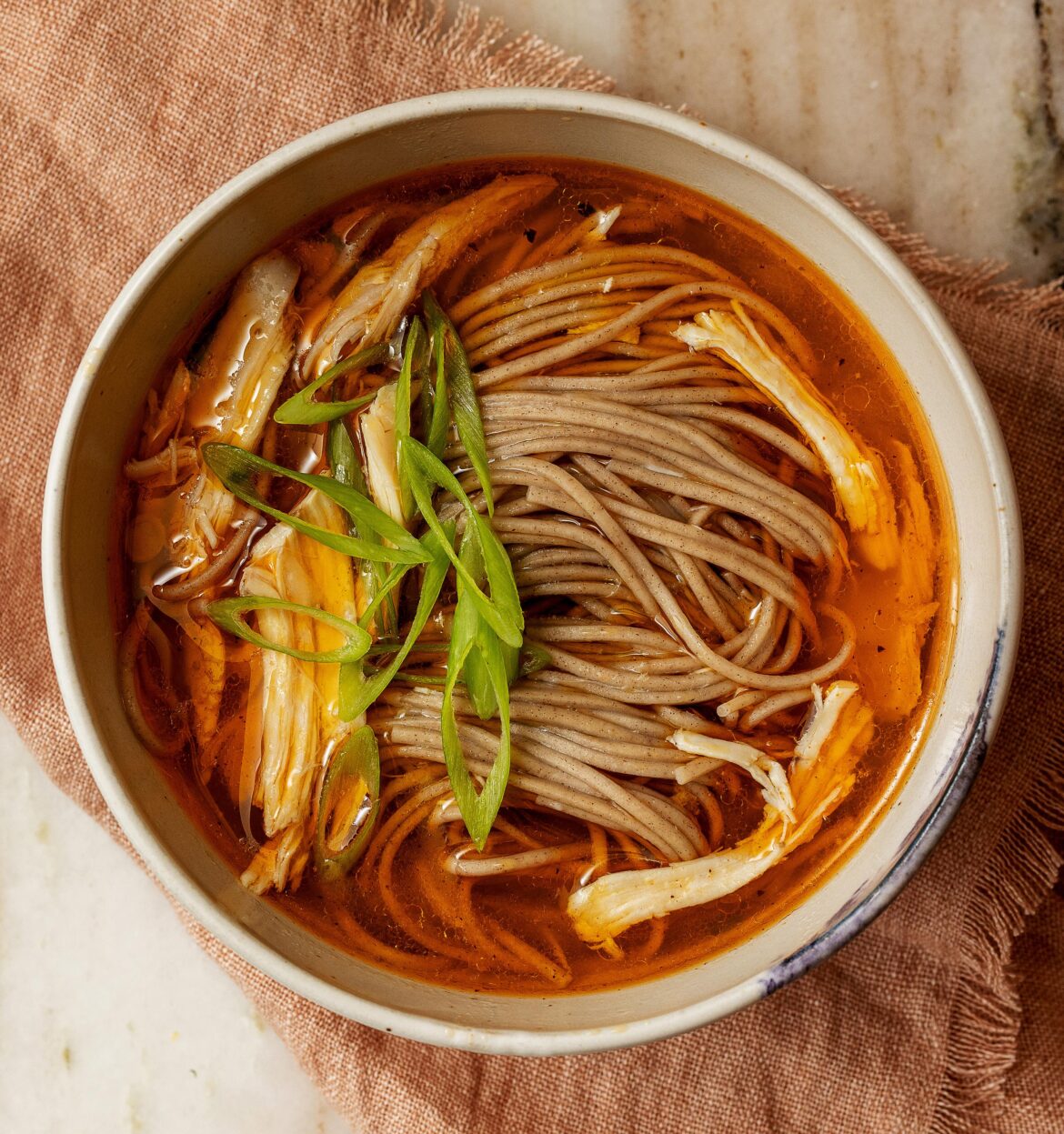 Chicken Soba Soup with Shichimi Togarashi