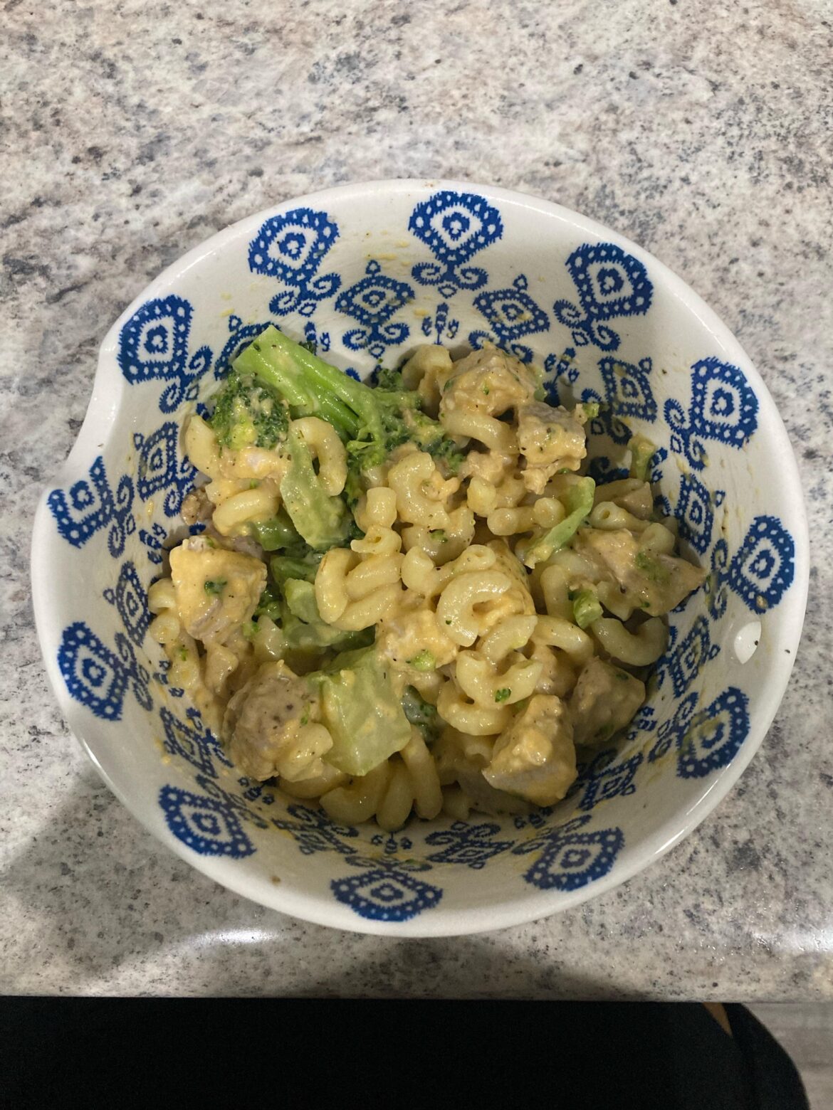 Pork loin mac and cheese with broccoli Pork loin mac and cheese with broccoli