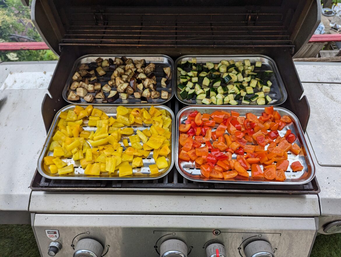 Veggies with only olive oil and some salt - simple