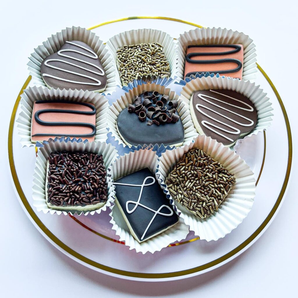 Sugar cookie “chocolate box”