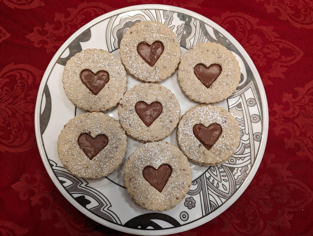 Linzer Cookies Second attempt with Hazelnut Dining and Cooking