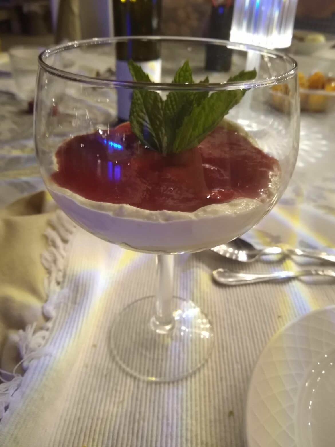 Cheesecake in a glass, from my hotel in Greece